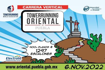 Carrera Vertical Towerruning Oriental. Aún puedes inscribirte