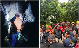 Protección Civil refuerza labores de rescate de familia atrapada en gruta de Cuetzalan