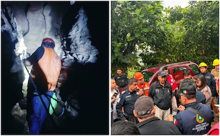 Protección Civil refuerza labores de rescate de familia atrapada en gruta de Cuetzalan