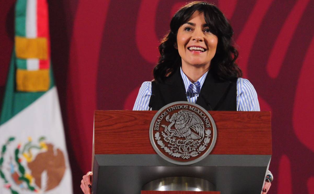 Elizabeth García Vilchis acusó de racista y clasista a la oposición por criticar la venta de tlayudas en el AIFA. Foto: Diego Simón Sánchez/EL UNIVERSAL