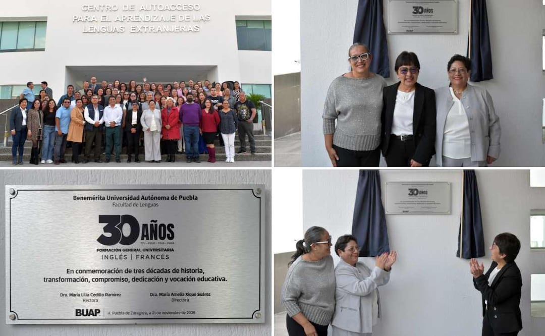 Lilia Cedillo Ramírez develó la placa conmemorativa por el 30 aniversario | Foto: Buap