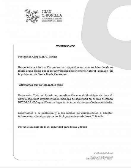 ¡HBD Socavón! pero no habrá fiesta