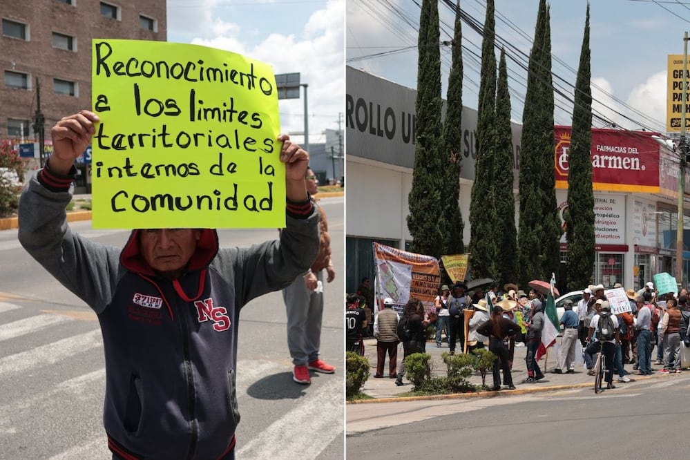 Habitantes de los pueblos originarios de San Andrés Cholula retiraron bloqueo | foto: EsImagen