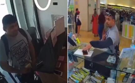 Pareja de ladrones en Puebla: roban celular en Angelópolis y asaltan en Avenida Juárez