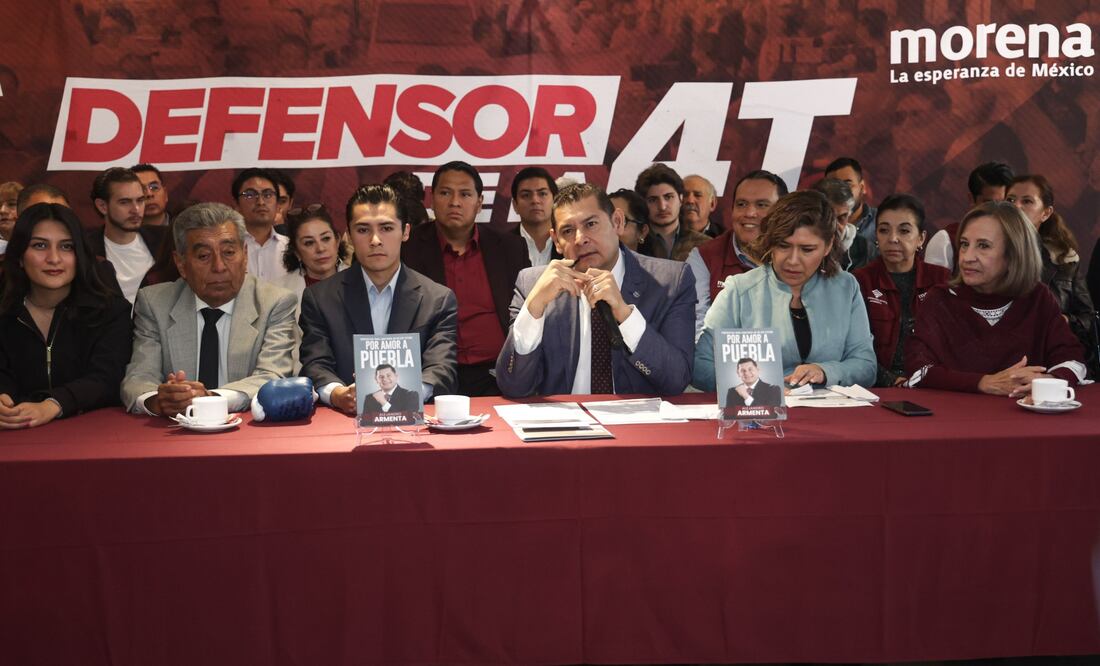 Alejandro Armenta dio conferencia de prensa este lunes | Foto: Agencia Es Imagen para El Universal Puebla