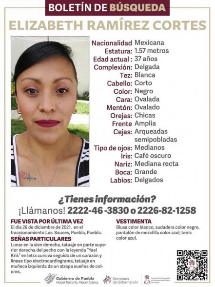 Marchan en Huejotzingo por la desaparición de Elizabeth Ramírez