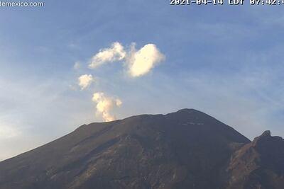 ¿Cómo amaneció hoy el Popocatépetl? 14 de abril 2021 