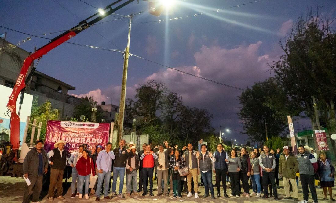 Azumiatla tiene ahora más iluminación | Foto: Ayuntamiento de Puebla