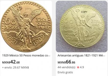 Los Centenarios de oro 'made in China' que cuestan 12.4 pesos