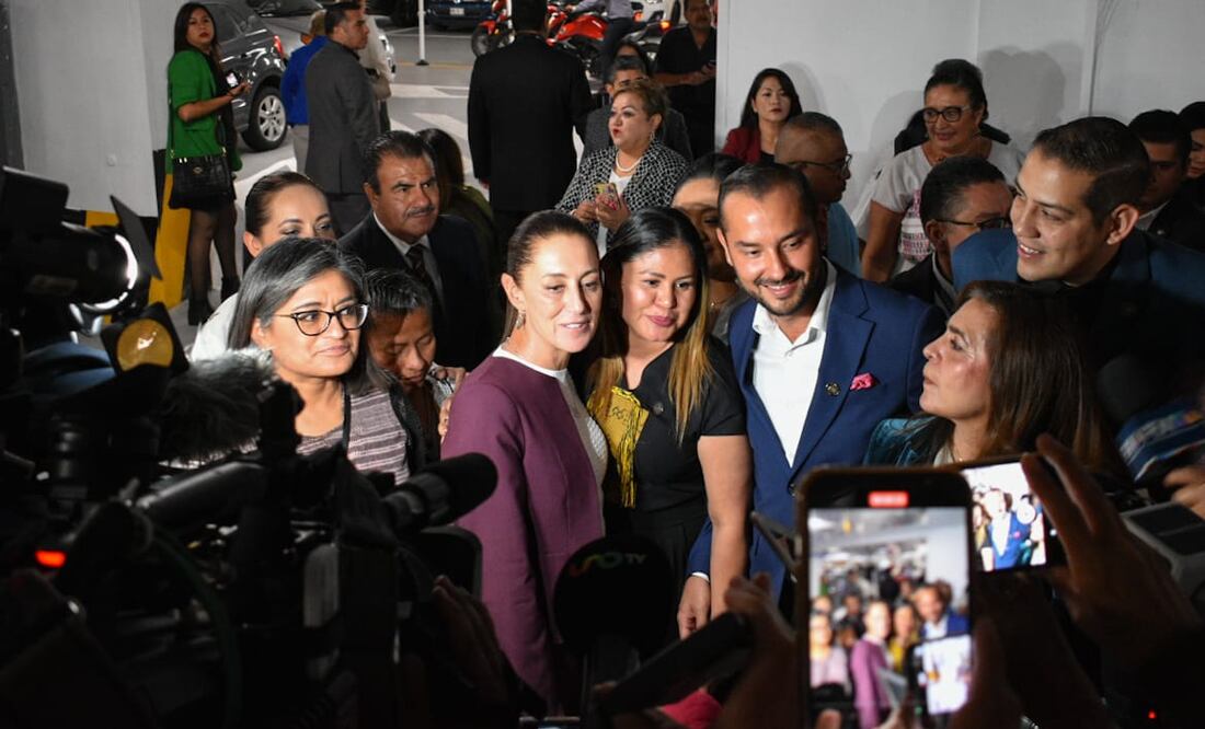 Claudia Sheinbaum aclaró que las candidaturas se definirán mediante encuestas | Foto: Agencia Es Imagen para El Universal Puebla