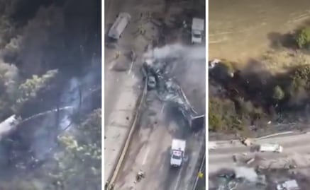VIDEO Así fue la explosión de una pipa en la autopista México-Puebla