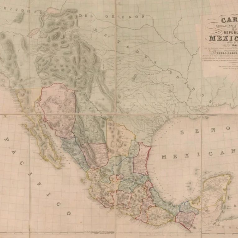 Foto: @mapoteca_mx Puebla en dos mares (1845)