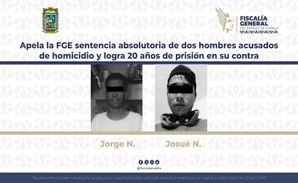 Apela la FGE sentencia absolutoria de dos hombres acusados de homicidio y logra 20 años de prisión en su contra