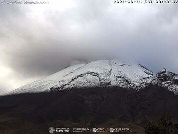 Monitoreo del volcán Popocatépetl, 15 de junio 2021