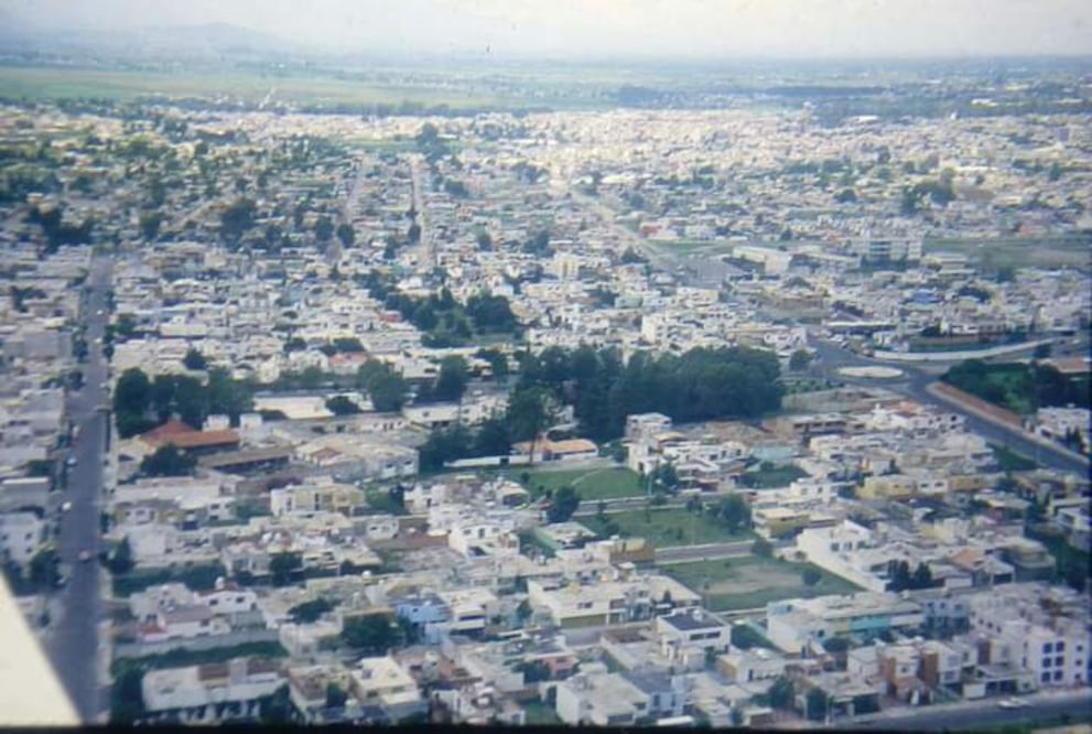 Foto aérea de 1979 de la colonia San Manuel