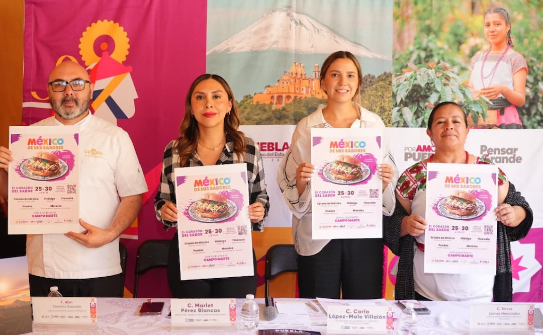 La cocinera tradicional Teresa Jaimez Hernández y el chef Alan Sánchez serán embajadores de la gastronomía poblana | Foto: Gobierno del Estado