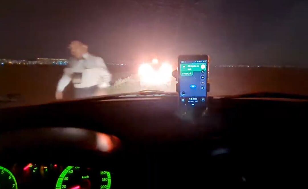 Carlos Pozos traía activada una aplicación de navegación asistida por GPS. Foto: Captura de pantalla