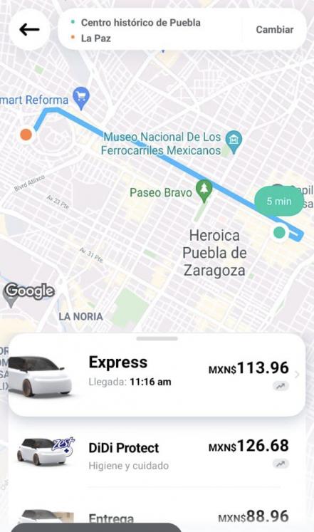 Esto tendrás que pagar por usar Uber o Didi en Puebla