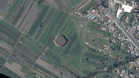 La fotografía satelital más reciente del socavón de Puebla