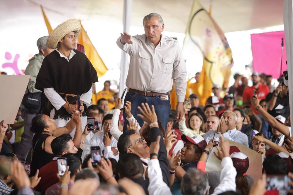 Adán Augusto López vino de nueva cuenta a Puebla, ahora como ex secretario de Gobernación | Es Imagen para El Universal Puebla