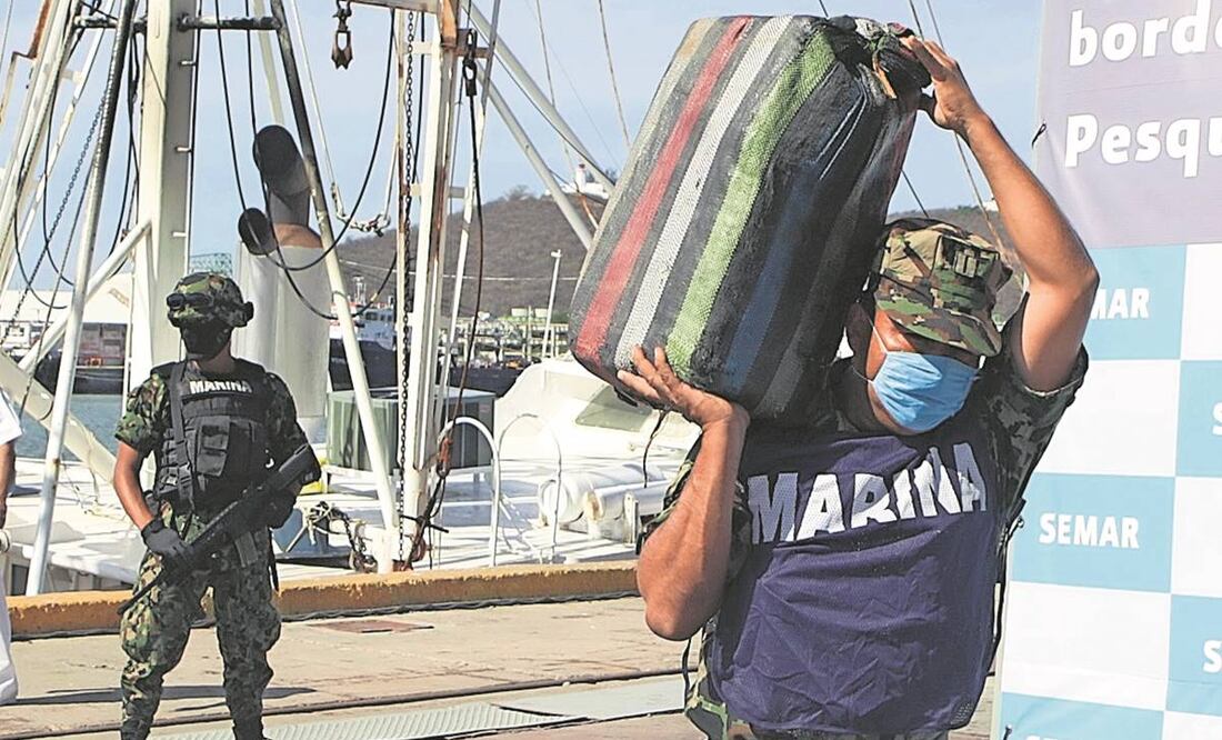 Marina incauta 12.7 toneladas de cocaína