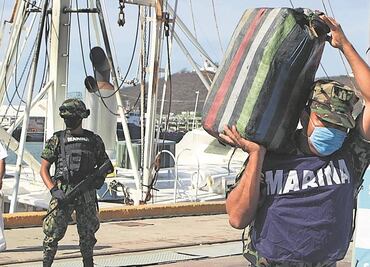 Marina incauta 12.7 toneladas de cocaína