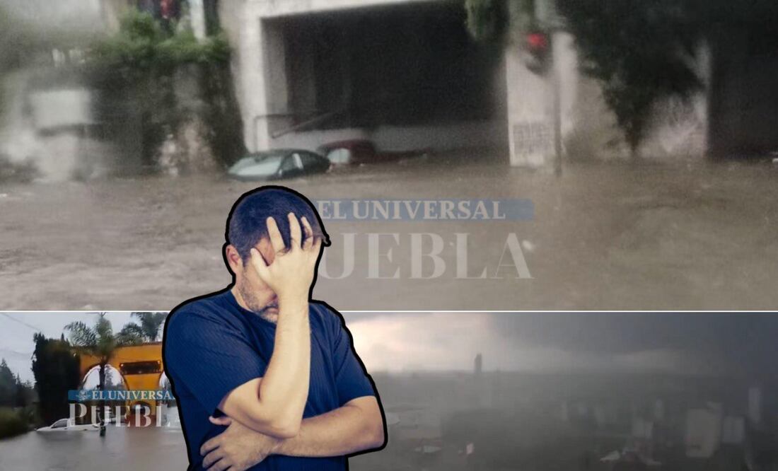 Se reportaron fuertes inundaciones en Puebla tras las lluvias | Foto: RRSS/Depositphotos