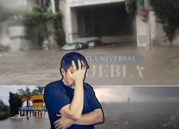 VIDEO Fuertes lluvias dejan en Puebla autos atrapados y calles inundadas