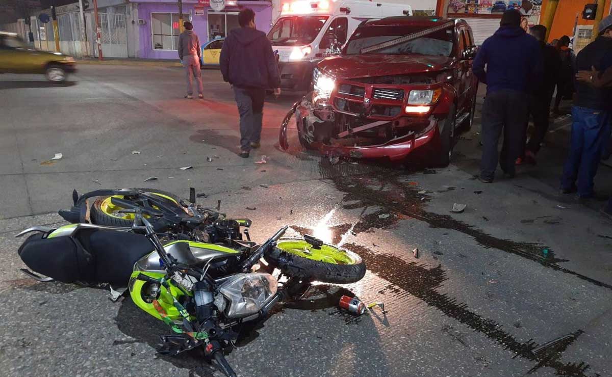 Muere hombre y otro resulta herido tras chocar su motocicleta en Texmelucan