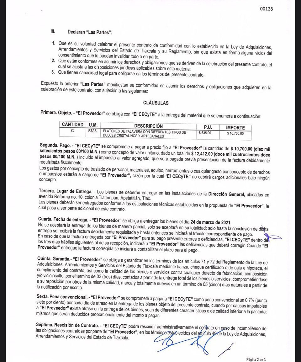 Foto: Contrato de la PNT