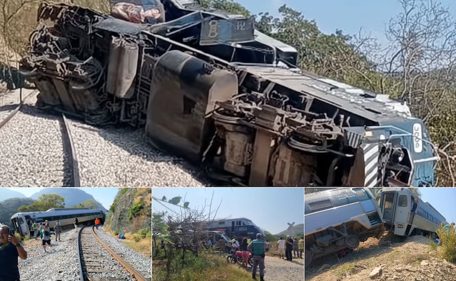 VIDEO Así fue el descarrilamiento del Tren Interoceánico en Oaxaca; hay 20 lesionados