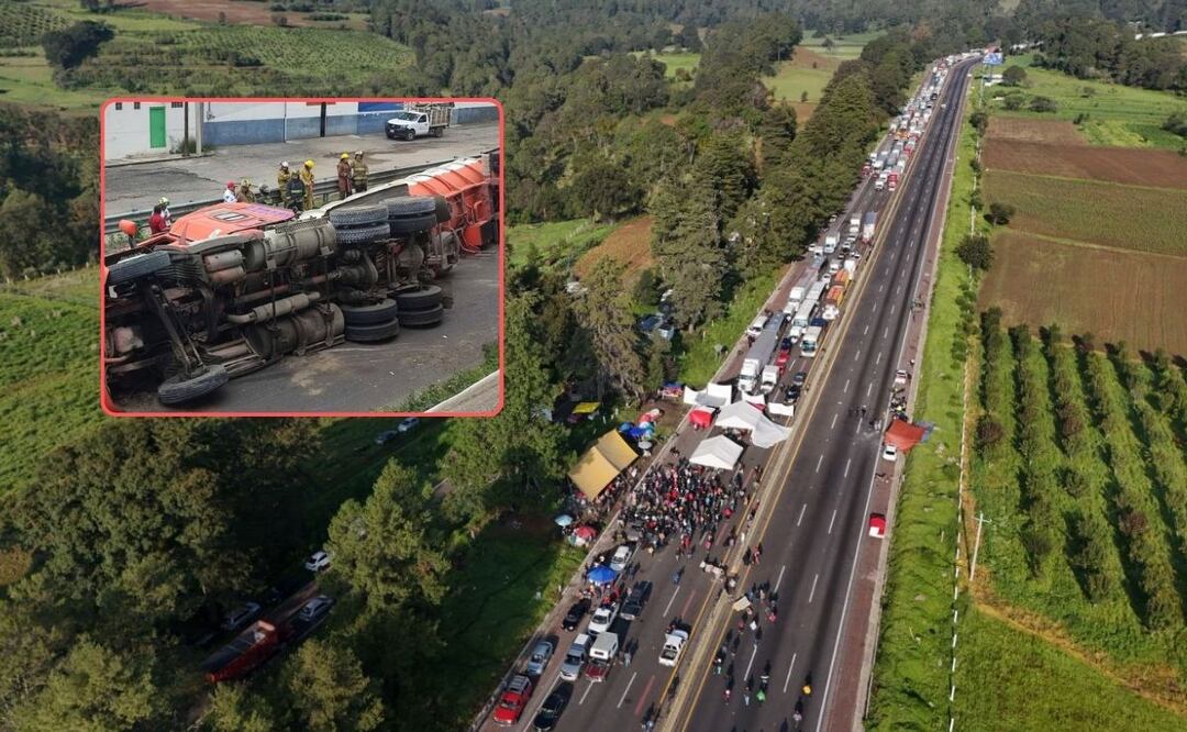 En la autopista México-Puebla han ocurrido varios accidentes de pipas | Foto: EsImagen