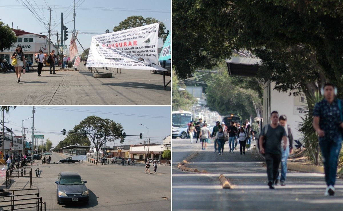 Cumple 24 horas el bloqueo de avenida Las Torres y Valsequillo en Puebla