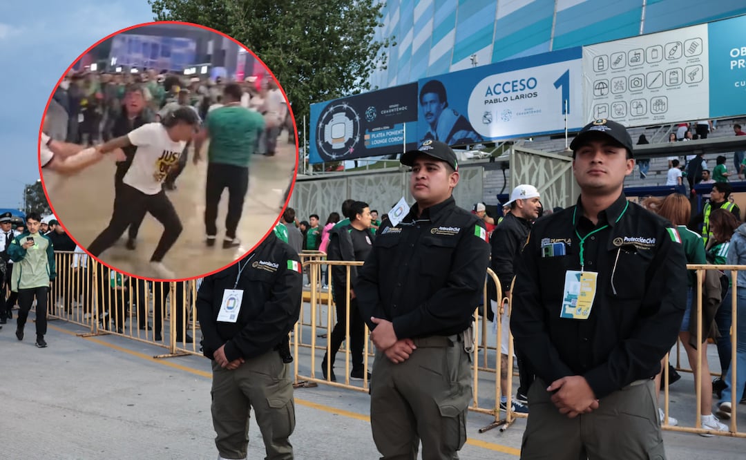 Aficionados se agarran a golpes tras el México vs Ghana en el Estadio Cuauhtémoc I Foto: EsImagen/RRSS