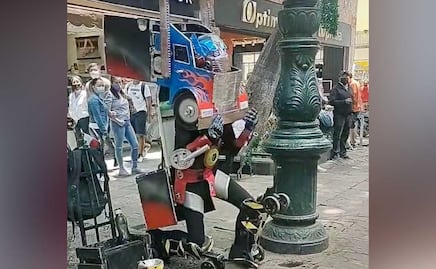 El Transformer humano de Puebla que puedes encontrar en el Centro Histórico