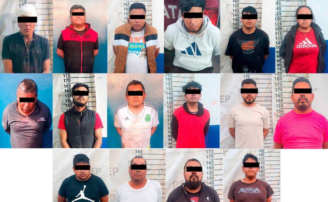 Entre los capturados, se encuentra Luis Ángel N., alias “El Topo”, presunto líder de una célula dedicada al cobro de piso contra comerciantes | Foto: SSP