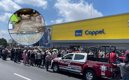 Coppel desaparece ahorros de una comerciante y sus compañeros provocan destrozos y bloqueos en Tehuacán