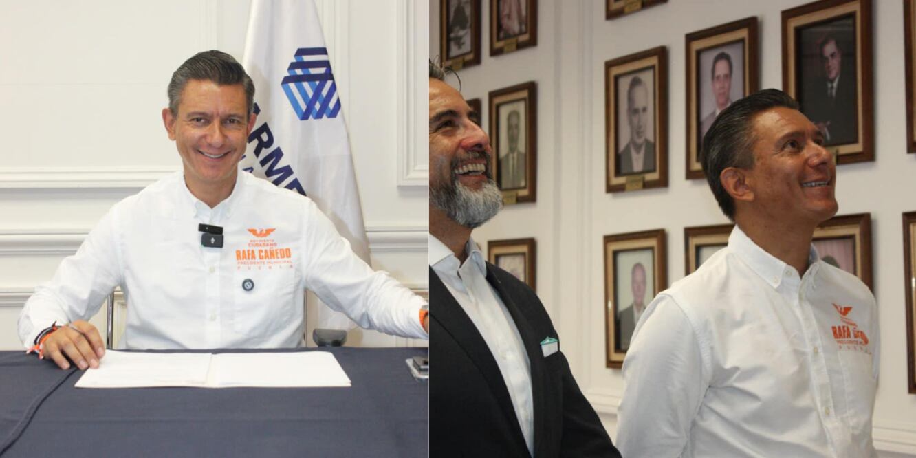 Rafael Cañedo en Coparmex Puebla / Redes Sociales Coparmex Puebla