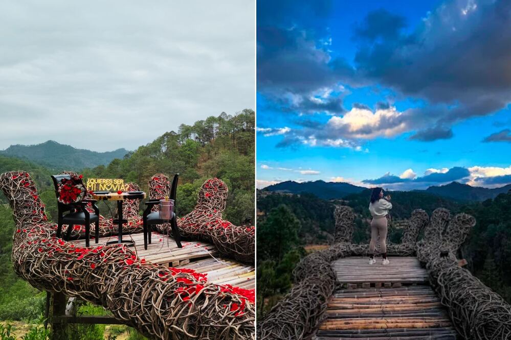 En Puebla hay un hermoso mirador con forma de mano gigante | Foto: Google maps Lizoli Vivmar / FB Glamping Tepepan