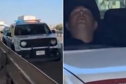 VIDEO | Captan a policías dormidos en su patrulla en la autopista México-Puebla