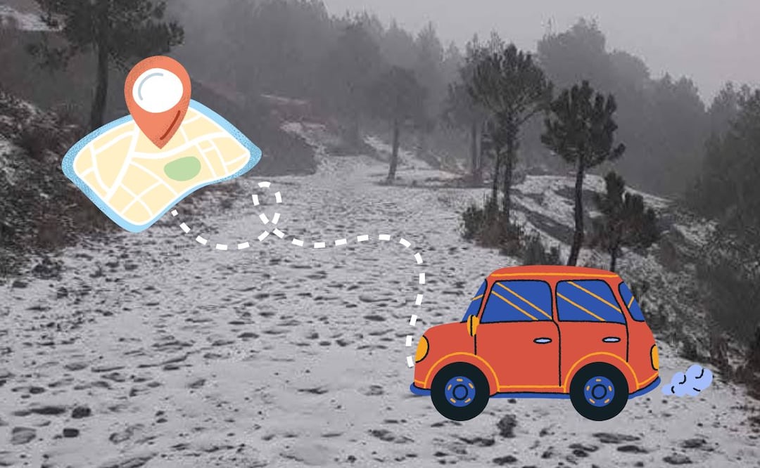 Este 24 de diciembre amaneció nevado en Río Frío | Foto: Redes sociales / Canva