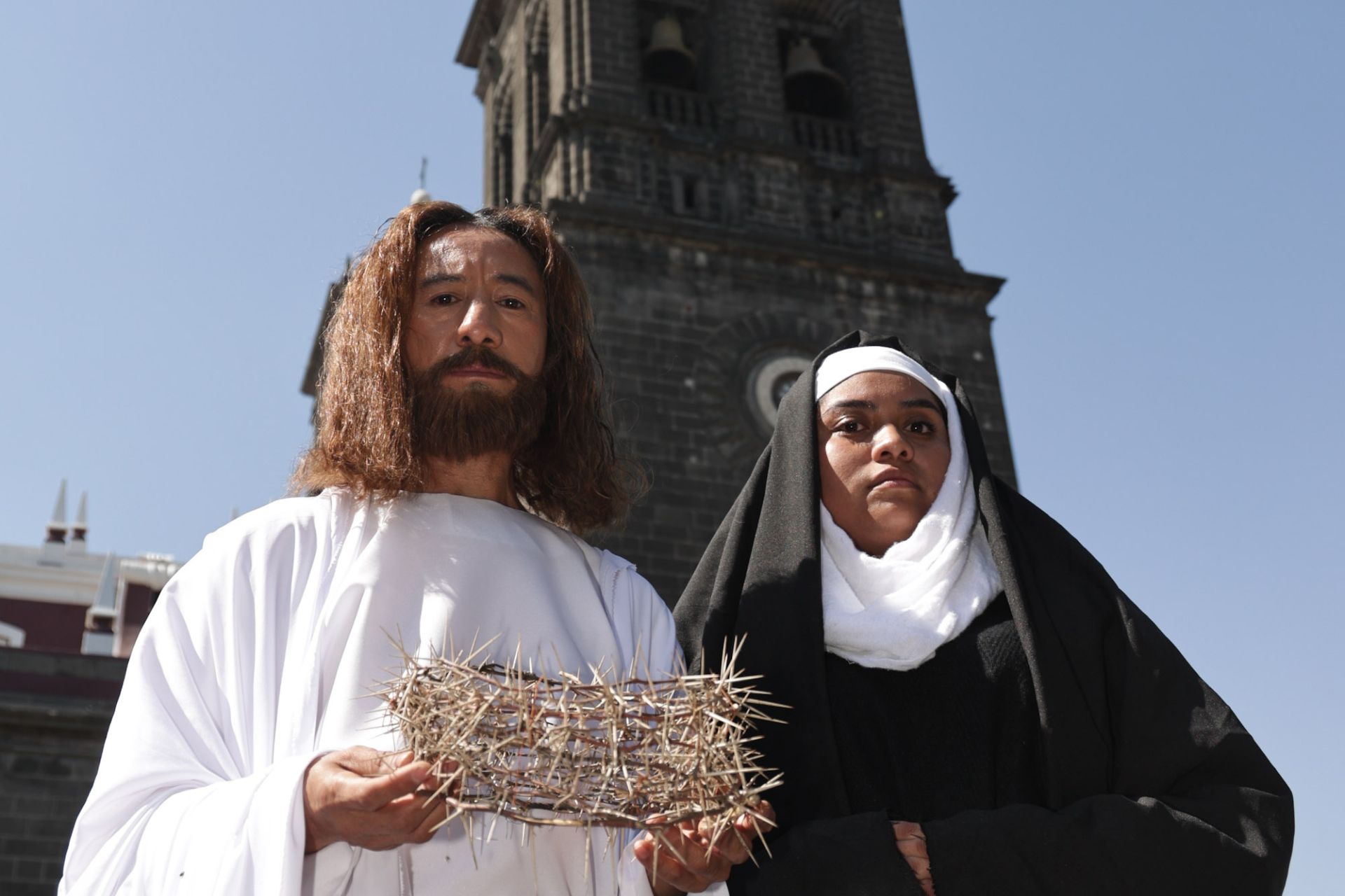La ciudad de Puebla se prepara para las representaciones del Viacrucis | Foto: EsImagen