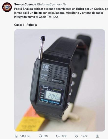 "Cambiaste un Rolex por un Casio”, ¿cuál es la diferencia entre ambos relojes? 