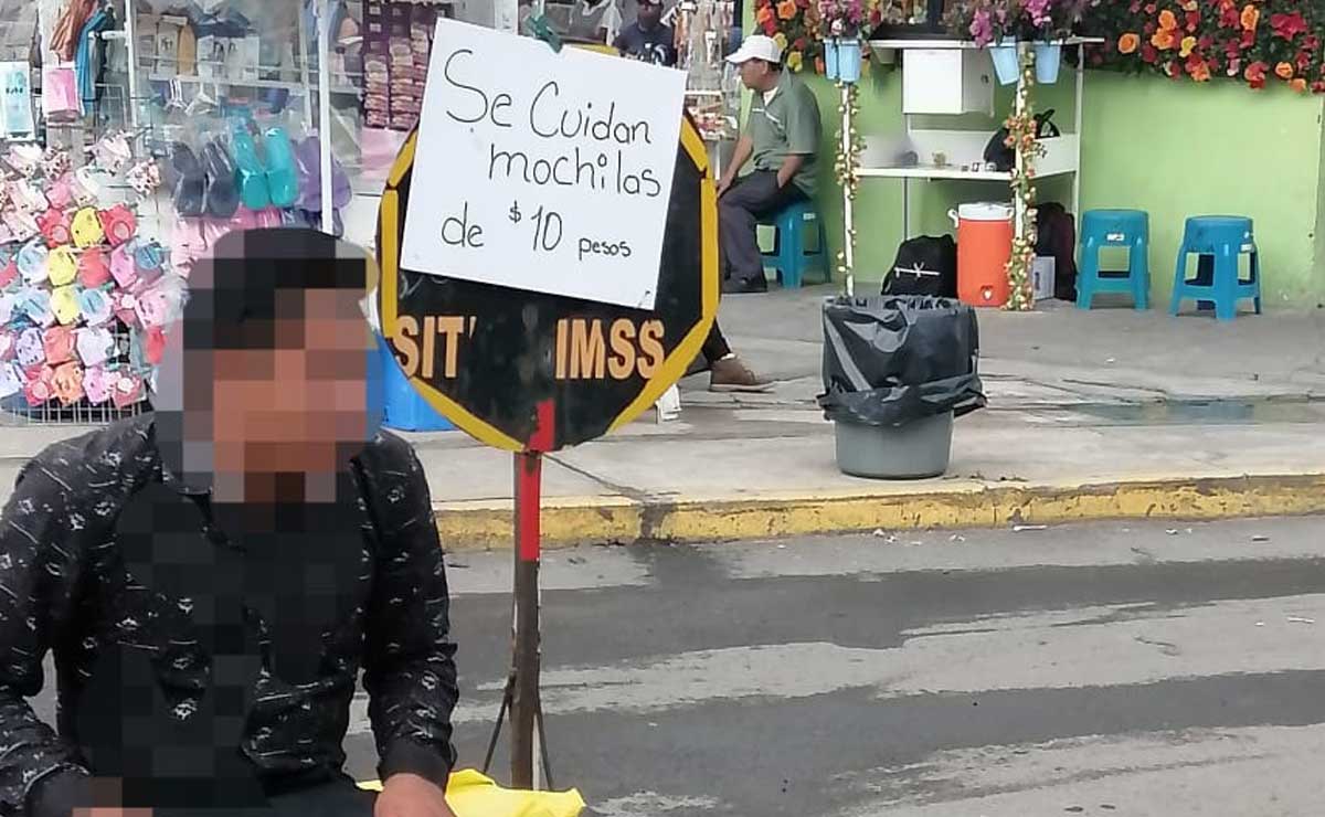 Tras prohibición de mochilas en IMSS La Margarita, oportunistas crean negocio