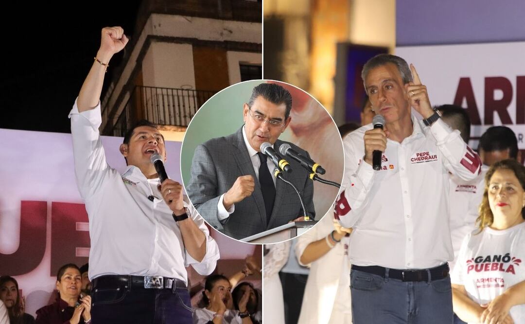 El gobernador Sergio Salomón se reunirá con los virtuales ganadores Alejandro Armenta y Pepe Chedraui | Foto: EsImagen