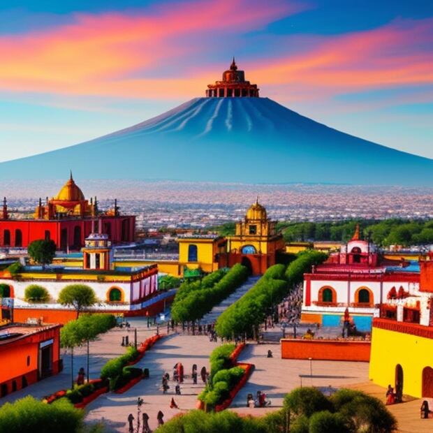 Interesante visión del futuro de la Inteligencia Artificial sobre Cholula | picsart