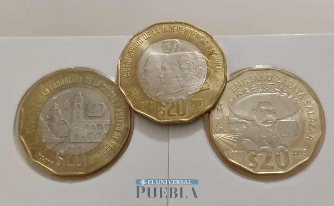 En la actualidad circulan 15 monedas de 20 pesos. Foto: Demian Magallán