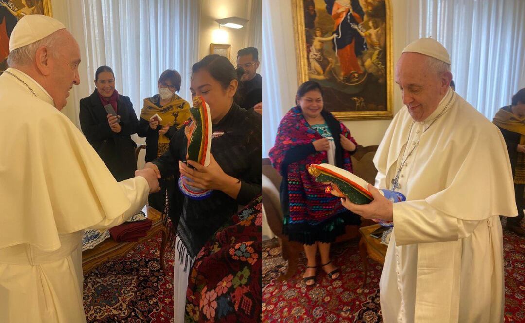 El papa Francisco recibió una Virgen hecha en Puebla | Foto: Especial