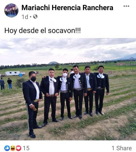 Tú eres el socavón de mis ojos. Le llevan mariachi hasta Zacatepec
