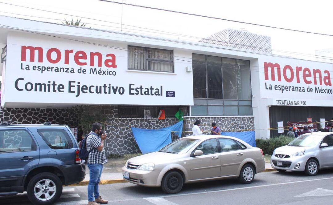 Morena Puebla es uno de los partidos que no informa nada sobre la propiedad de las oficinas que ocupa | Foto: Agencia Es Imagen para El Universal Puebla